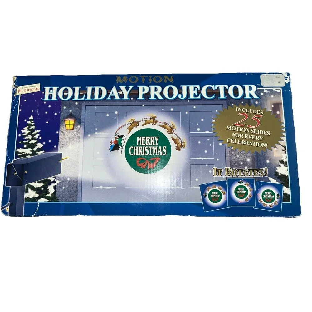 Mr. Christmas Motion Holiday Projector-25 Slides Vintage New in opened box